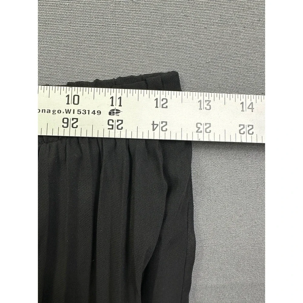 Vince Camuto Black Maxi Skirt Pleated Chiffon Elastic Waist Lined Women's SZ XS - Picture 5 of 7